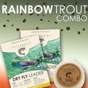 Cutthroat Leader Rainbow Trout Combo 2-Leaders- floatant-FBA in Saudi Arabia