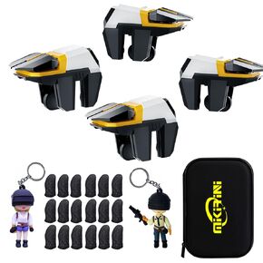 Mikirini 13 in 1 Mobile Phone Game Triggers for PUBG/Fornite/Call of Duty | L2R2 gaming controller, compatible with iPhones & Android Cell Phones, free fire, 6 fingers operation, max thickness 13mm in Saudi Arabia