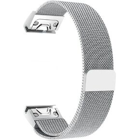 26 22 20mm Easy Fit Milanese Loop Watchband Quick Release Band for Garmin Fenix 7 7X 7S 5X 5 5S 3 3HR Forerunner 935 Magnet Strap Wrist in Saudi Arabia