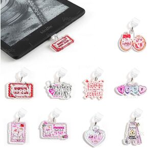 سحر Yoppix 9pcs لـ Kindle ، حول السحر المضحك في سداد قابس الغبار المتوافق مع ميناء الشحن من النوع C ، هدية لقراء محبي الكتب للرجال المعلمين ، إكسسوارات لـ Kindle in Kuwait