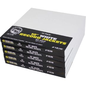 (50) 10" Record Jackets - White (Glossy Finish) - Without Center Hole in Saudi Arabia