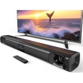 Sound Bar for Smart TV, 80W Soundbar with Four Woofers, Dual Horn Tweeters, 2.0 Channel TV Speaker, 2 in 1 Detachable Design, BT/ARC/AUX/Optical Connection, Surround Sound System for TV/PC in Saudi Arabia