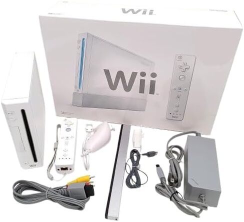 BOXED Nint endo Wii RVL-001 Console - White Retro Gaming System with Up-To-Date Wii-Mote Controller Bundle (Renewed) in Saudi Arabia