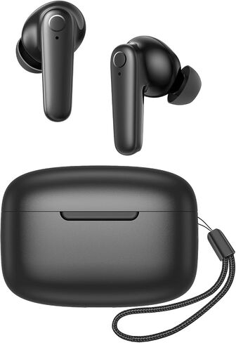 kurdene Wireless Ear Buds Bluetooth 5.4 Headphones 60H Playtime Deep Bass Stereo Earbuds with Mic Comfort Lightweight in Ear Earphones for Workout/Running Black in Kuwait