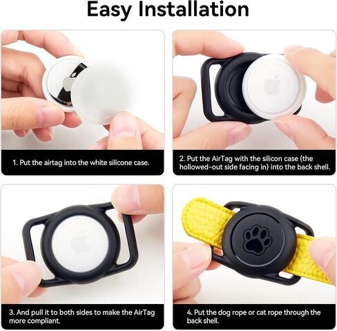 for Airtag Dog Collar Holder 2 Pack,IPX8 Waterproof for air Tags-2 Pack,for Apple GPS Tracker Accessories丨Compatible with Apple AirTags丨Fits≤ 1.2" Width Collar for Dog cat Pets. in Kuwait