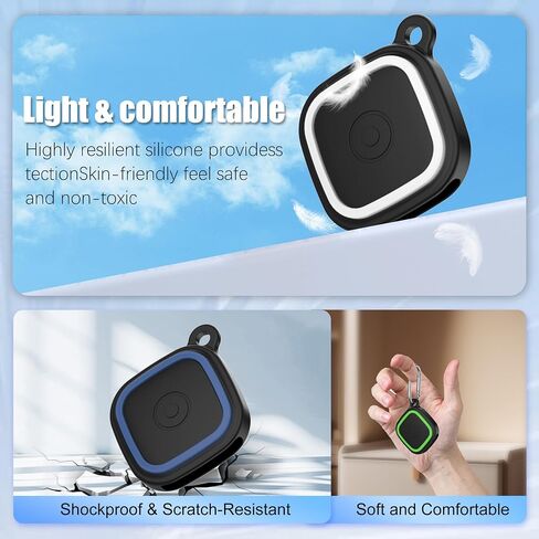 4-Pack Compatible for Tile Mate Case 2024, Soft Silicone Shockproof Protective Cover for Tile Life360 Mate Tracker Anti-Slip Tlie Mate Holder with Key Ring for Keys,Bag,Pets(White/Blue/Green/Rose Red) in Saudi Arabia