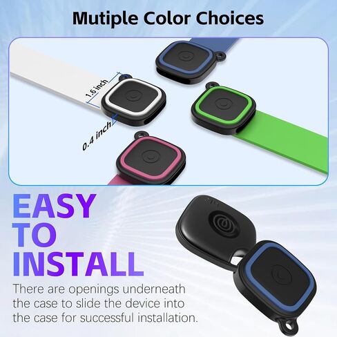4-Pack Compatible for Tile Mate Case 2024, Soft Silicone Shockproof Protective Cover for Tile Life360 Mate Tracker Anti-Slip Tlie Mate Holder with Key Ring for Keys,Bag,Pets(White/Blue/Green/Rose Red) in Saudi Arabia