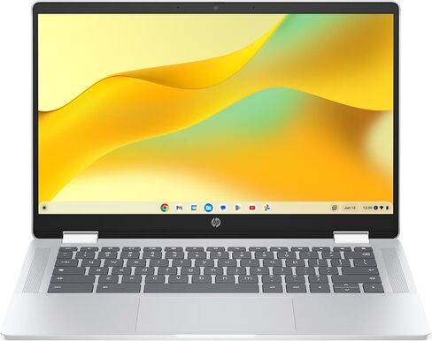 HP Convertible 2-in-1 Chromebook في Silver 14 "Touch HD Intel 4-Core تصل إلى 3.40 جيجا هرتز رام 4 جيجا بايت ذاكرة الوصول العشوائي 128GB تخزين 4K الرسومات الفائقة واي فايس أوسوم (14 ب-متجدد) in Saudi Arabia