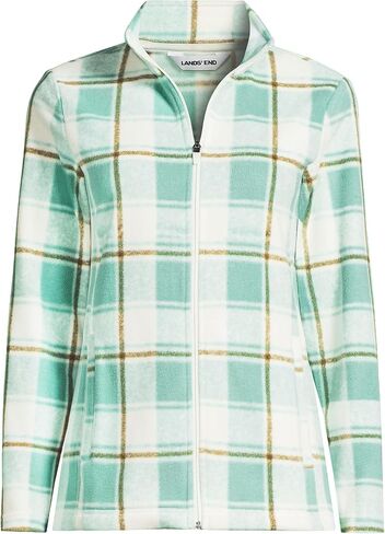 Lands' End Womens Full Zip Fleece Jacket Deep Sea Navy Regular Medium in Kuwait