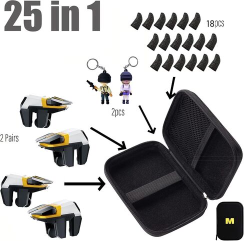 13 in 1 Mobile Phone Gaming Controller for Android Phones & iPhone, Cell Phone Game Triggers Compatible with PUBG Mobile/Knives Out/Call of Duty Mobile/Free Fire (Boy) in Kuwait