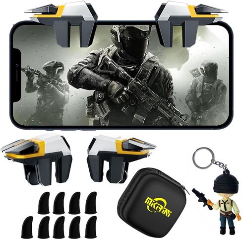 13 in 1 Mobile Phone Gaming Controller for Android Phones & iPhone, Cell Phone Game Triggers Compatible with PUBG Mobile/Knives Out/Call of Duty Mobile/Free Fire (Boy) in Kuwait