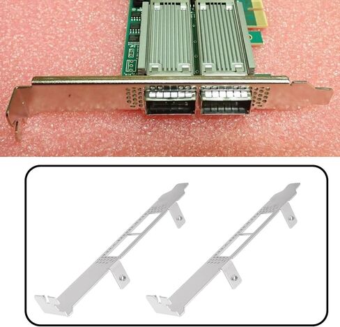 ECSING 2PCS أقواس الارتفاع الكامل مع مسامير متوافقة مع Mellanox CX416A CX456A CX556A MCX516A MCX456A Connectx-4 in Kuwait