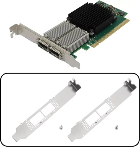ECSING 2PCS أقواس الارتفاع الكامل مع مسامير متوافقة مع Mellanox CX416A CX456A CX556A MCX516A MCX456A Connectx-4 in Kuwait