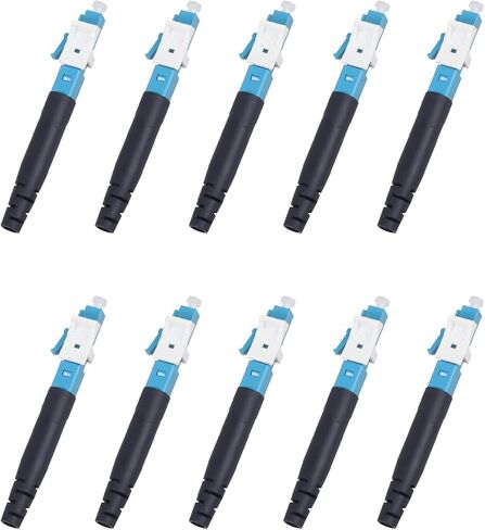 10 pcs LC Singlemode Fiber Optic Quick Assembly Connector Fiber Optic Fast Connectors Singlemode 9/125 Mechanical Connectors Adapter for 0.9/2.0/3.0/2.0 * 3.0mm Singlemode Fiber Cable in Saudi Arabia