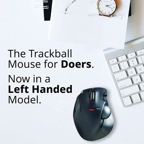 ELECOM 2.4GHz Wireless Thumb-Operated Trackball Mouse Right Handed + Left Handed in Kuwait