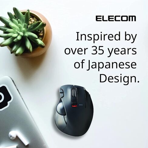 ELECOM 2.4GHz Wireless Thumb-Operated Trackball Mouse Right Handed + Left Handed in Kuwait