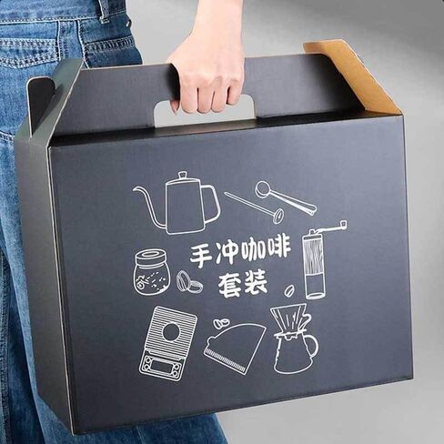 Premium Hand-Brewed Coffee Set, Black Coffee Maker Box with Kitchen Accessories Design, Manual Brewing Equipment in Kuwait