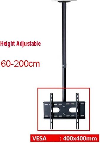 360 Degree 60-2000mm Height Adjustable 37"-50" Ceiling TV Mount Bracket LED LCD Monitor Stand 孔距 400X400mm Load 25kgs(Height 1500mm) in Saudi Arabia