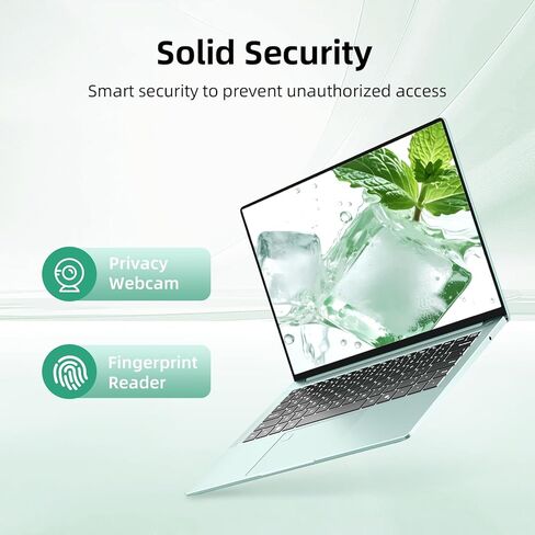 Aierxuan 14 "2.8K FHD Slim Laptop ، 8 Cores I5-12450H (حتى 4.4 GHz) 16GB DDR5 1TB NVME SSD ، 1.1 كجم من أجهزة الكمبيوتر المحمولة خفيفة الوزن ، 65 واط ، شحن سريع ، USB4/WIFI 6 ، بصمات الأصابع والخصم (الأخضر) in Kuwait