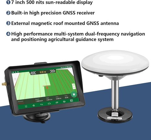 Navigator جرار GPS 7 بوصة للزراعة ، و GNSS عالية الدقة GNSS الملاح الزراعية للزراعة الدقيقة-نظام إرشاد GPS للرش ، والحرث ، والبذر مع المواقع التلقائية in Kuwait