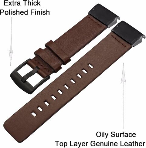 26 22 20MM Sport Leather Watch Strap Band Quick Release Bracelet For Garmin Fenix 6X 6 6S Pro 5X 5 5S Plus 3HR 935 945 Wristband in Saudi Arabia