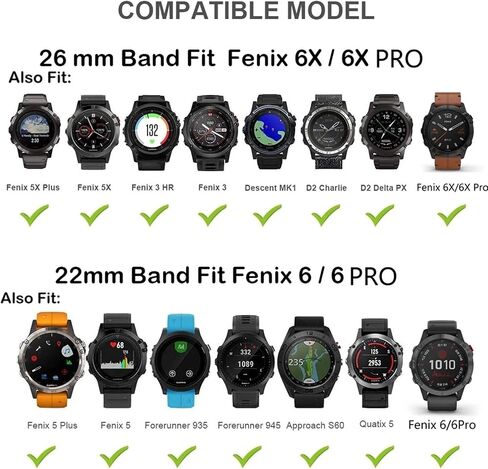 26 22 20MM Sport Leather Watch Strap Band Quick Release Bracelet For Garmin Fenix 6X 6 6S Pro 5X 5 5S Plus 3HR 935 945 Wristband in Saudi Arabia