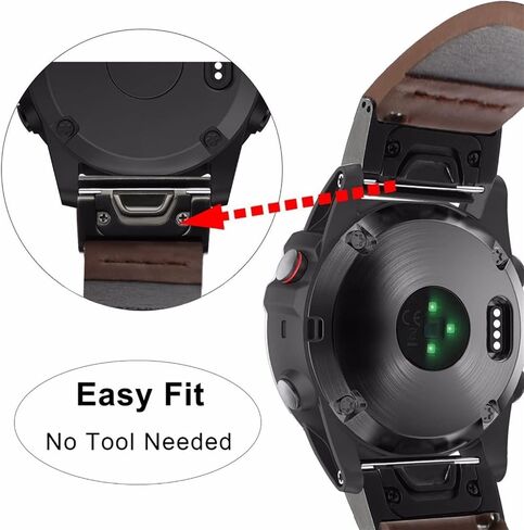 26 22 20MM Sport Leather Watch Strap Band Quick Release Bracelet For Garmin Fenix 6X 6 6S Pro 5X 5 5S Plus 3HR 935 945 Wristband in Saudi Arabia