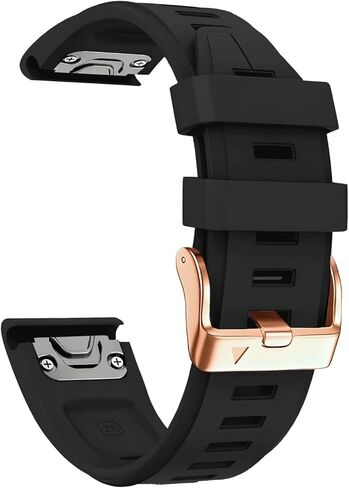 استبدال شريط الساعات 20 مم لـ Garmin Fenix ​​5S/5S Plus/6S/7S/Instinct 2S/D2 ، حزام سيليكون ناعم سريع مع إكسسوارات معصمة ماء قابلة للتنفس الذهب الوردي in Kuwait