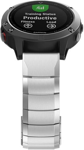 SKM Watchband Strap for Garmin Fenix 7 7X 7S 6 6X Pro 5 5XPlus 3HR Quick Release Stainless Steel Watch Easyfit 26 20 22MM Wrist Band (Color : Black 2, Size : 20mm Fenix 5S 6S Pro) in Saudi Arabia