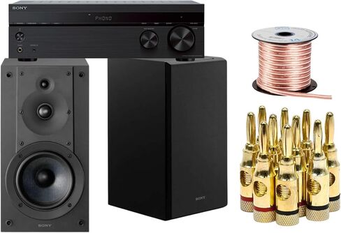 جهاز استقبال ستيريو Sony 2-channel مع مكبرات الصوت SS-CS5M2 (زوج ، أسود) وحزمة الملحقات (5 عناصر) in Saudi Arabia