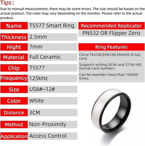 عام RFID REWRYBUTION T5577 رقاقة أسود أو أبيض من الخزانة الخزفية الايبوكسي الذكية للنسخ المتماثل بطاقة مفتاح الوصول إلى 125 كيلو هرتز (أسود ، الولايات المتحدة رقم 8 59 ملم) in Saudi Arabia