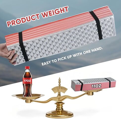 Ultralight Foam Sleeping Pad, Waterproof Closed Cell Foam Pad for Superior Insulation, Folding Sleeping Mat for Compact Storage, Foldable and Portable for Hiking and Camping in Saudi Arabia