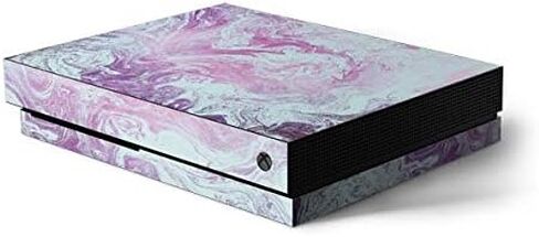 Skinit Decal Gaming Skin Compatible with Xbox One X Console - Originally Designed Blue and Purple Marble Design in Saudi Arabia