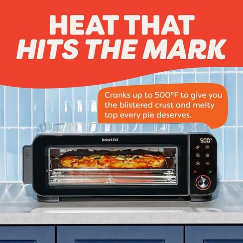 Instant Pot 6-Slice InstantHeat 10-in-1 Air Fryer Toaster Oven, Air Fry, Roast, Bake, Sear Crisp, Toast, Bagel, Broil, Dehydrate, Reheat, and Make Pizza in Saudi Arabia