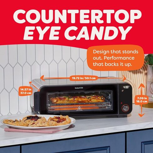 Instant Pot 6-Slice InstantHeat 10-in-1 Air Fryer Toaster Oven, Air Fry, Roast, Bake, Sear Crisp, Toast, Bagel, Broil, Dehydrate, Reheat, and Make Pizza in Saudi Arabia