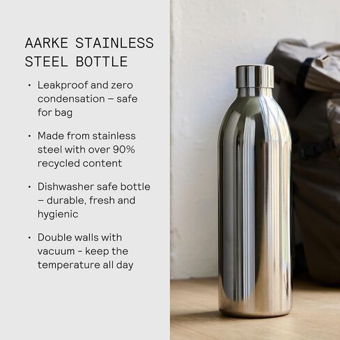 aarke Carbonator 3 To-Go - Stainless Steel Travel Bottle, 34oz in Saudi Arabia