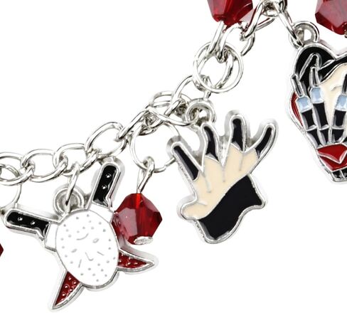 ABONDEVER Freddy Krueger Jason Bracelet American Horror Movies Classic Story Horror Cosplay Charm Bracelet Fans Jewelry for Men Women Girls in Saudi Arabia