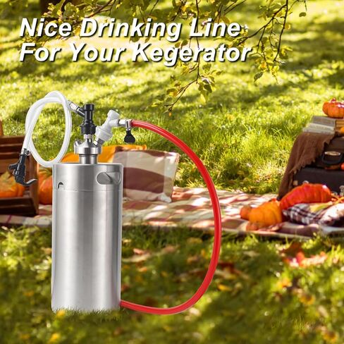 20 Ft Beer CO2 Gas Line CO2 Tubing - ID 5/16" Beer CO2 Dispensing Brewing Line with 6 PCS Hose Clamps Red PVC Tubing for Ball Lock，Gas Manifold，Keg Regulator in Saudi Arabia