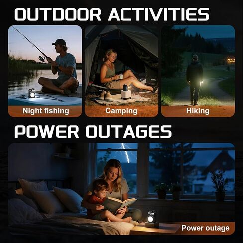 MyCompix Light Camping Light ، 3500lm قابلة للتعديل LED LANTERN مع إعادة شحنها مع 2.5-15 ساعة في وقت التشغيل والشاشة ، وسبائك مصباح يدوي ماء لانقطاع التيار الكهربائي ، والطوارئ ، والإعصار (البرتقالي) in Kuwait