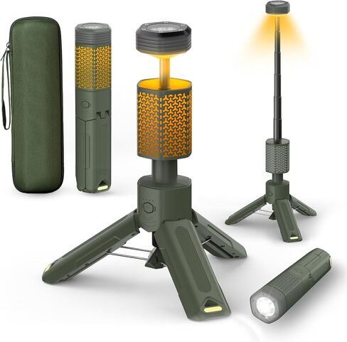 ضوء التخييم التلسكوبي - 10500 مللي أمبير في الساعة فانوس التخييم القابل لإعادة الشحن مع حقيبة تخزين ، ومصباح خيمة مغناطيسي قابلة للضايق ، وضوء معسكر مائي في الهواء الطلق مصابيح الطوارئ لانقطاع الطاقة المنزلية ، والمشي لمسافات طويلة - المشي لمسافات طويلة. in Kuwait