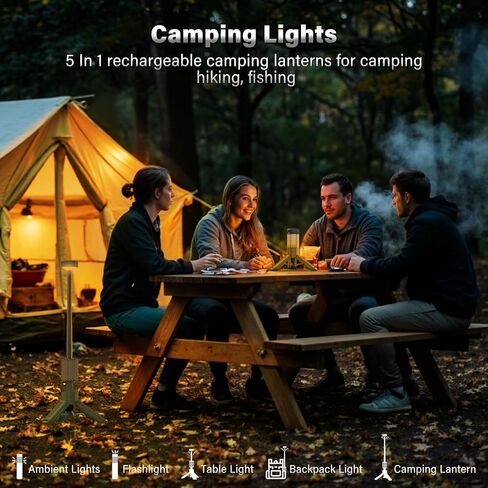 ضوء التخييم التلسكوبي - 10500 مللي أمبير في الساعة فانوس التخييم القابل لإعادة الشحن مع حقيبة تخزين ، ومصباح خيمة مغناطيسي قابلة للضايق ، وضوء معسكر مائي في الهواء الطلق مصابيح الطوارئ لانقطاع الطاقة المنزلية ، والمشي لمسافات طويلة - المشي لمسافات طويلة. in Kuwait