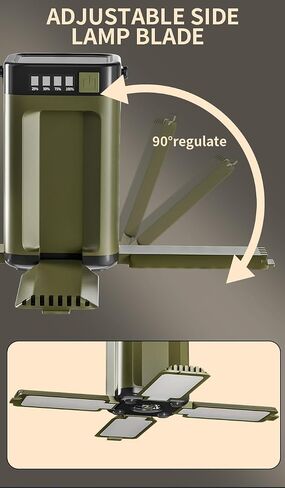 Solar Camping Light, Portable Rechargeable LED Lantern with 6 Lighting Modes – IPX4 Waterproof Solar-Powered Outdoor Light for Hiking Gear, Camping & Daily Use (Green) in Saudi Arabia