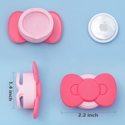 2 Pack Kids Shoe Holder for Airtag 2nd & 1st - Waterproof Cute Pink Shoe Clips Tracker Case for Girls (Small Bows) in Kuwait