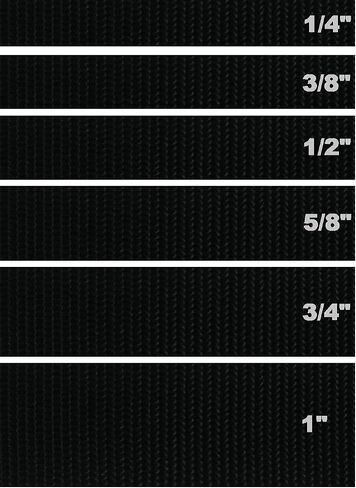 Creative Designworks Black Lightweight Nylon Webbing 1/4 "، 3/8" ، 1/2 "، 5/8" in Saudi Arabia