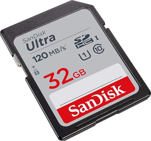 SanDisk 32GB SDHC SD Ultra Memory Card Class 10 Works with Sony Cyber-Shot DSC-W800, W830, W810 Digital Camera (SDSDUN4-032G-GN6IN) Bundle with 1 Everything But Stromboli Multi-Slot Card Reader in Saudi Arabia