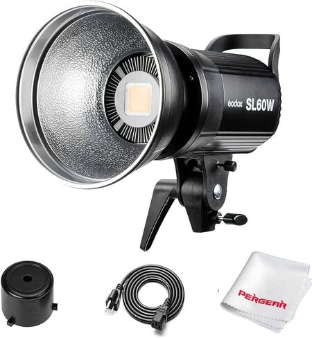Godox SL-60W 60W CRI95+ QA> 90 5600 ± 300K Bowens Mount LED ضوء الفيديو المستمر ، تعديل السطوع ، نظام تجميع 433 ميجا هرتز ، لتسجيل الفيديو ، الزفاف ، التصوير في الهواء الطلق in Kuwait