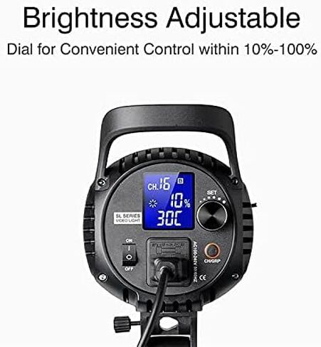 Godox SL-60W 60W CRI95+ QA> 90 5600 ± 300K Bowens Mount LED ضوء الفيديو المستمر ، تعديل السطوع ، نظام تجميع 433 ميجا هرتز ، لتسجيل الفيديو ، الزفاف ، التصوير في الهواء الطلق in Kuwait