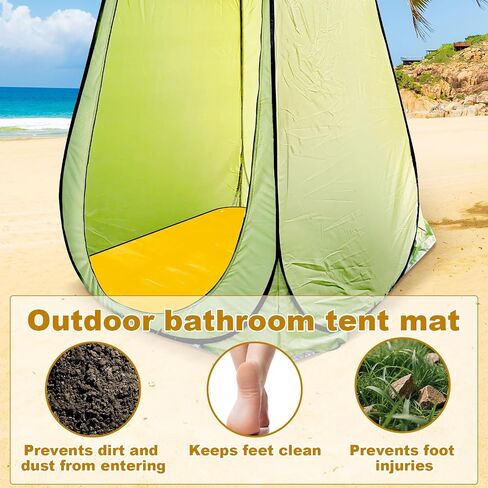 39.37x39.37in Camp Shower Tent Bottom Mat, Portable Camping Shower Pad Waterproof Tent Floor Pad Bathroom Mat for Outdoor Camping RV and Caravan in Saudi Arabia