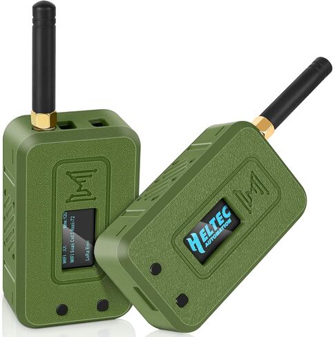 2 Set ESP32 LoRa V3 Module Board with 915 MHz Antenna + 3000mAh Battery + Case - WiFi Blue Tooth SX1262 CP2102 0.96" OLED Display Type C for Ar duino Meshtastic IoT (N35, Green) in Saudi Arabia