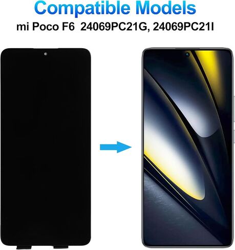 شاشة AMOLED متوافقة مع Xiaomi Poco F6 24069PC21G ، 24069PC21I 6.67 "شاشة LCD مجموعة أرقام الشاشة اللمس مع مجموعة أدوات الإصلاح ، وظيفة بصمة الدعم in Saudi Arabia